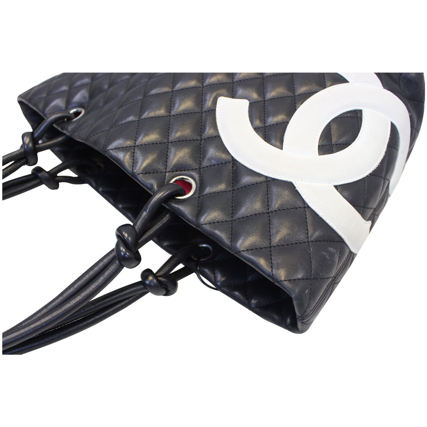 Chanel Cambon  Black CalfSkin Leather Large Tote Bag