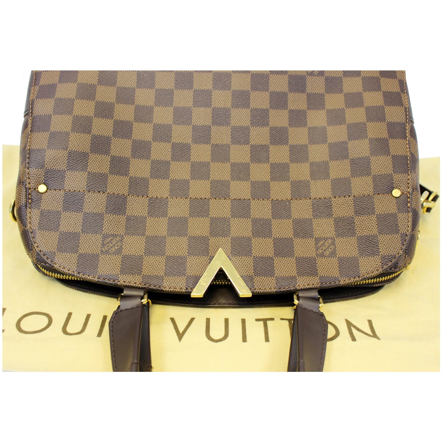 LOUIS VUITTON Kensington Bowling Damier Ebene Shoulder Handbag
