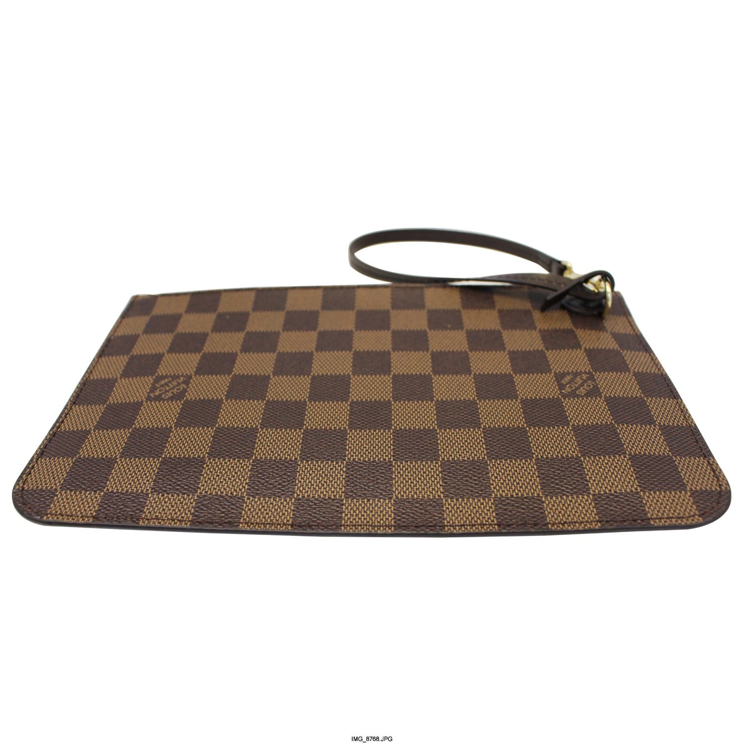 LOUIS VUITTON Pochette Wristlet Pouch Damier Ebene Neverfull MM