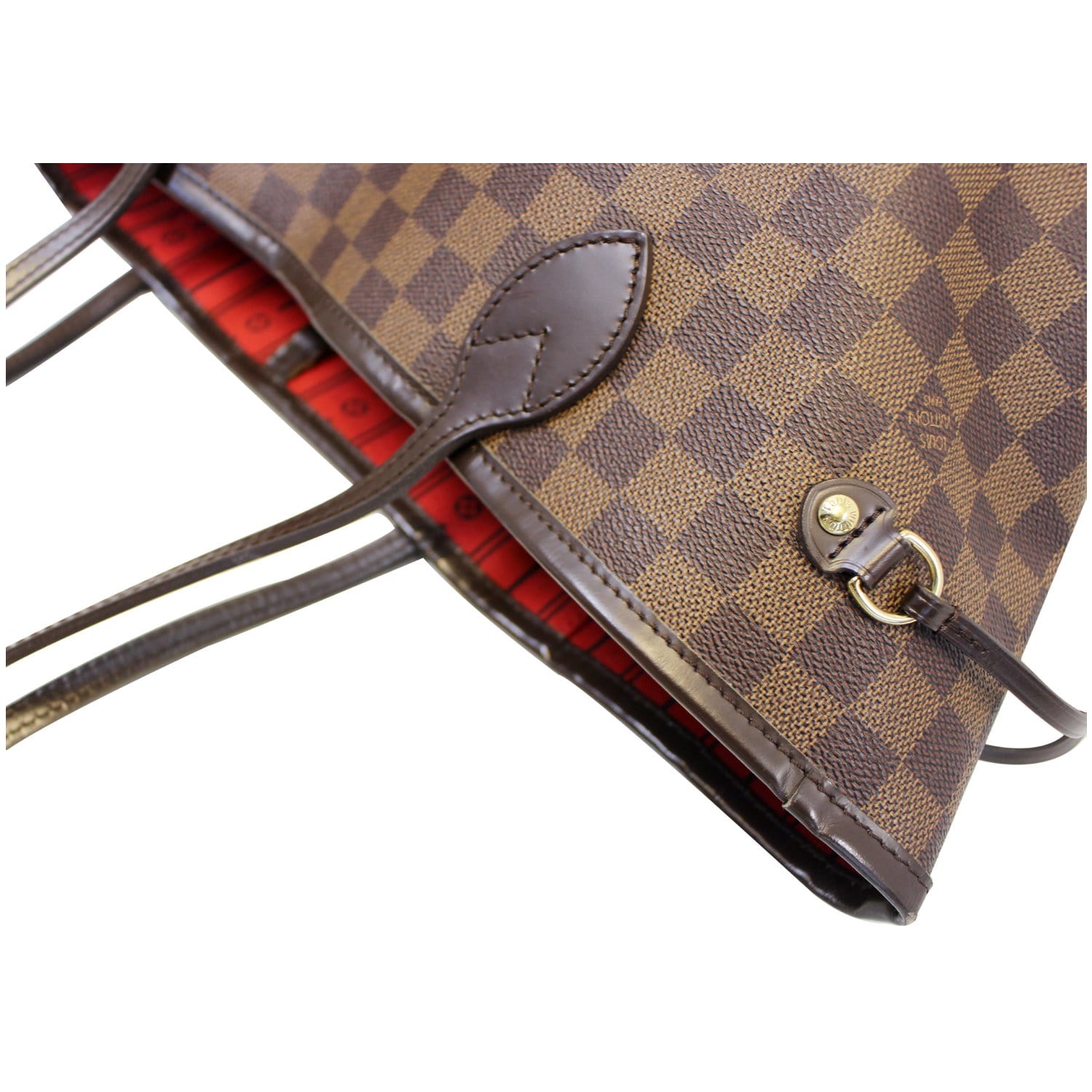 LOUIS VUITTON Neverfull MM Damier Ebene Tote Shoulder Bag