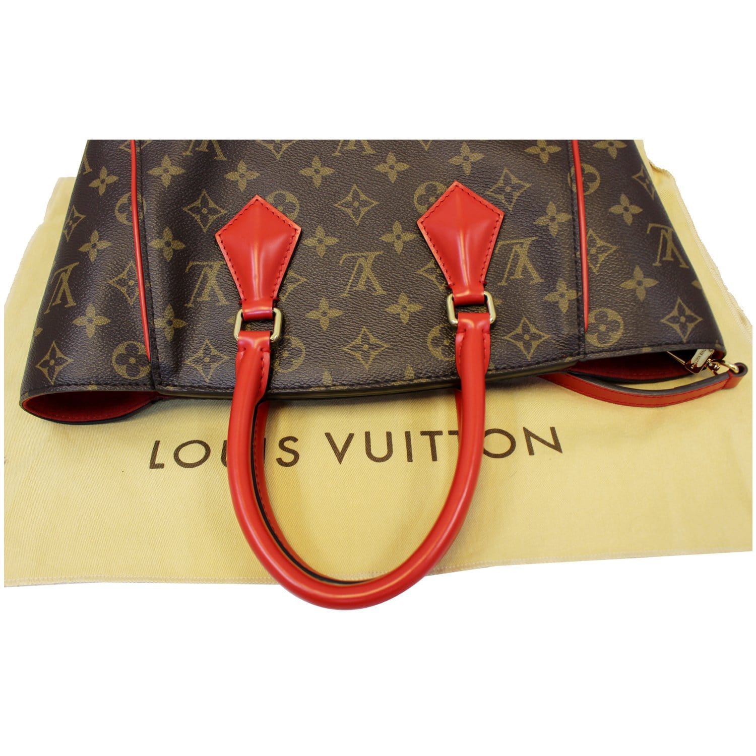 LOUIS VUITTON Phenix Monogram Canvas Shoulder Handbag Coquelicot
