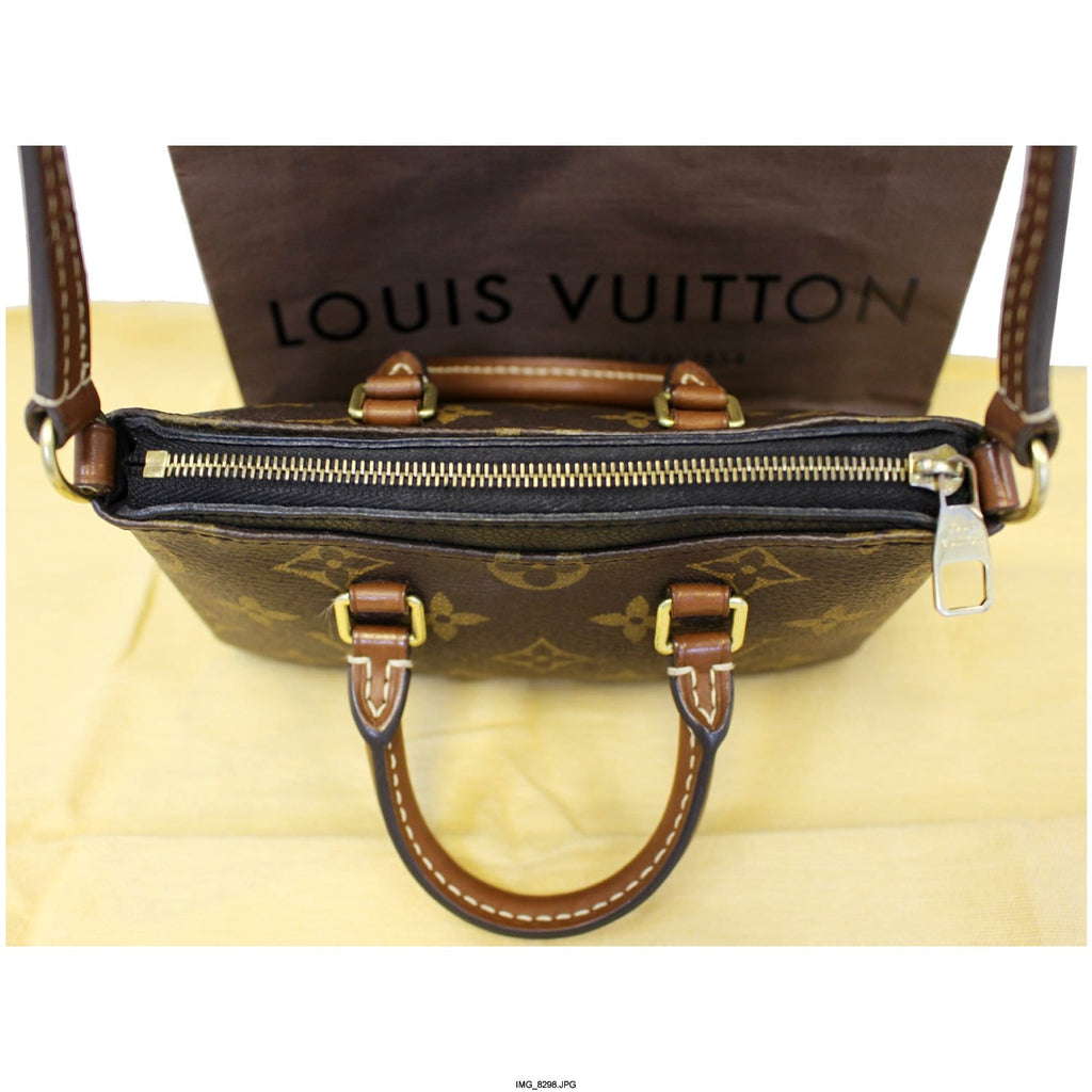 LOUIS VUITTON Nano Pallas Monogram Canvas Shoulder Crossbody Bag