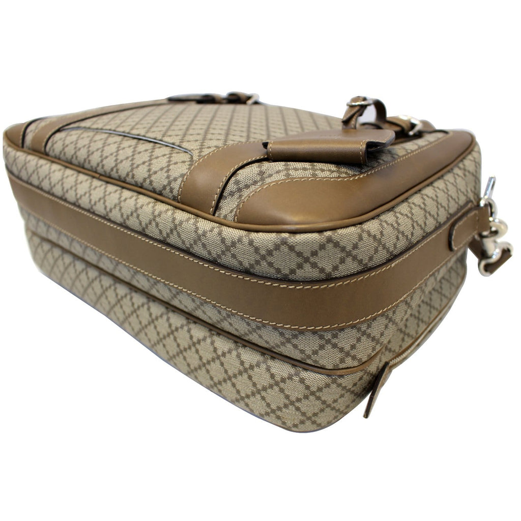 GUCCI Diamante Men's Briefcase Travel Bag Beige 296148