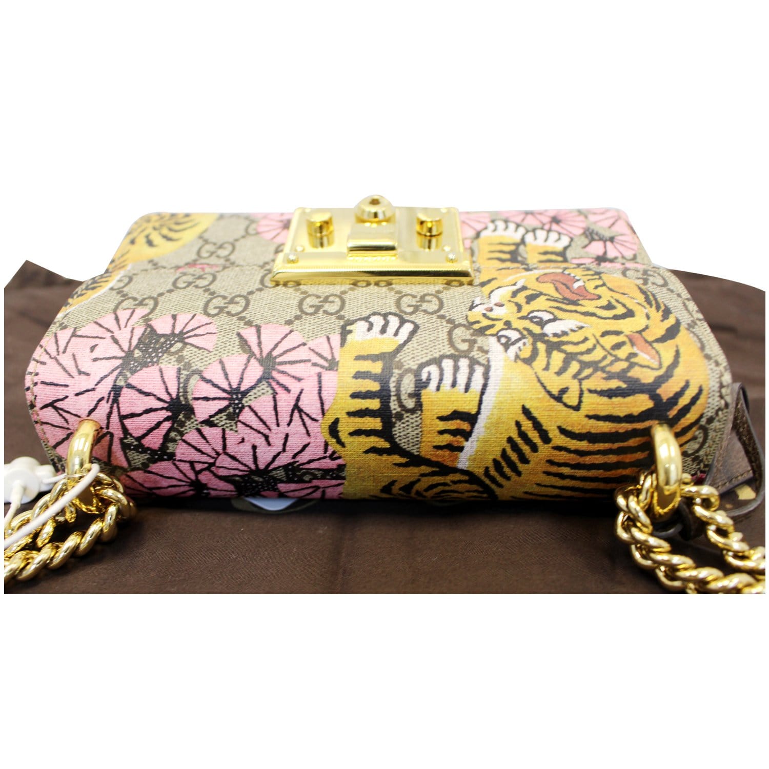 GUCCI Bengal Small Padlock Gucci Supreme Monogram Print Shoulder Bag