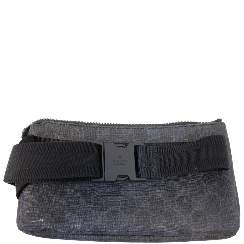 GUCCI Gucci Supreme Monogram Waist Bum Bag Black 161833