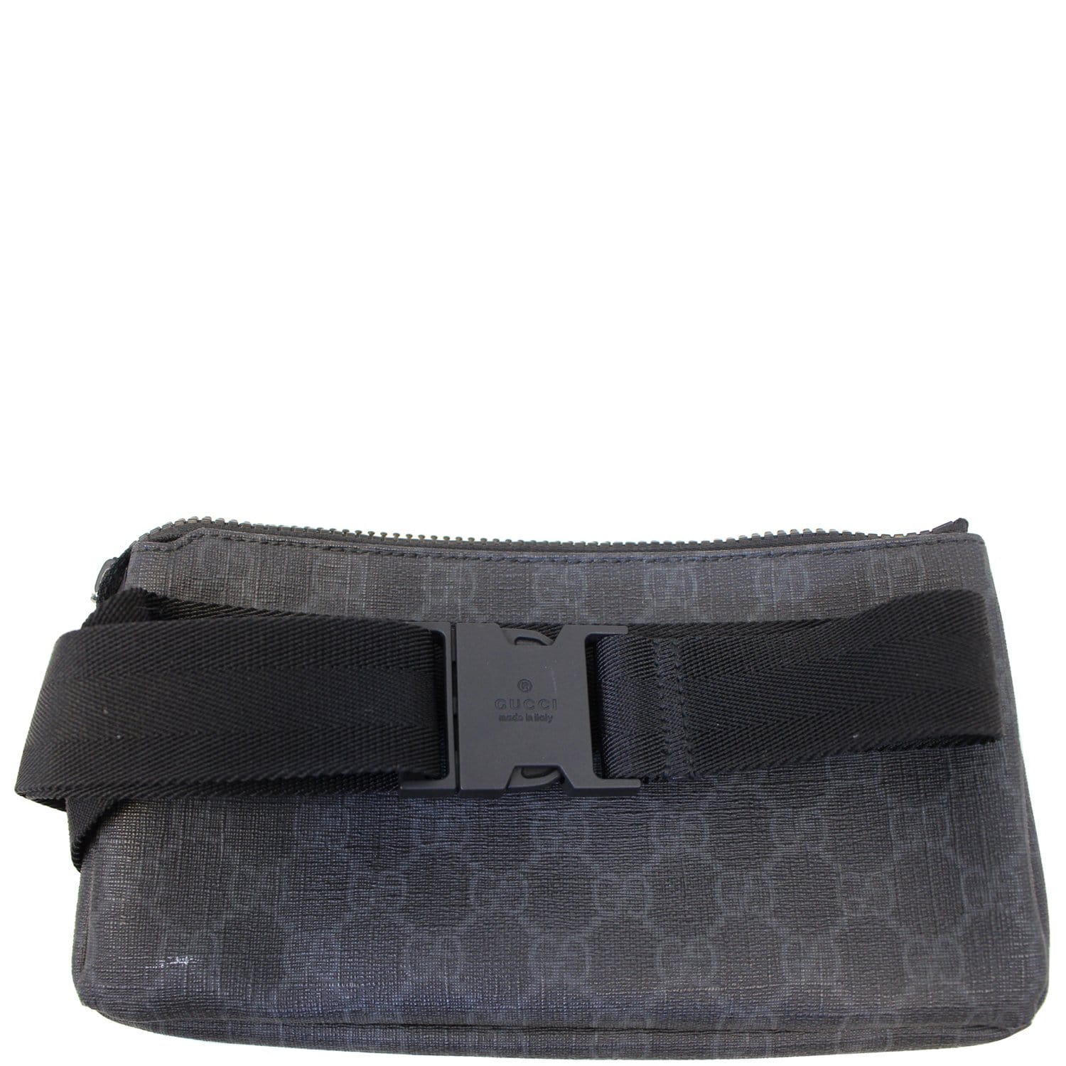 GUCCI Gucci Supreme Monogram Waist Bum Bag Black 161833