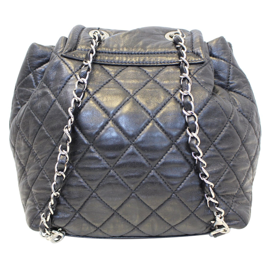 Chanel Beijing 2 in 1 Black Quilted Leather Backpack Bag
