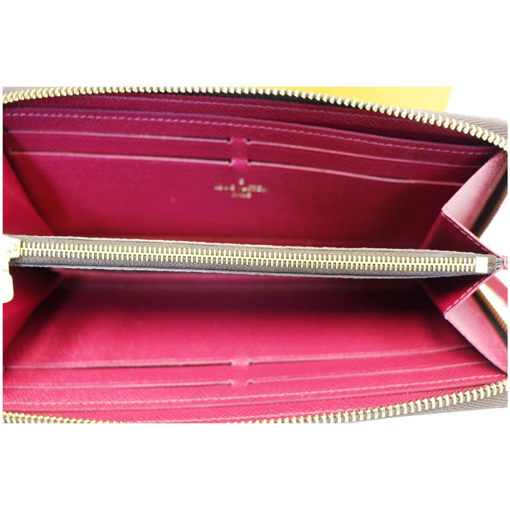 LOUIS VUITTON Clemence Monogram Canvas Wallet Brown