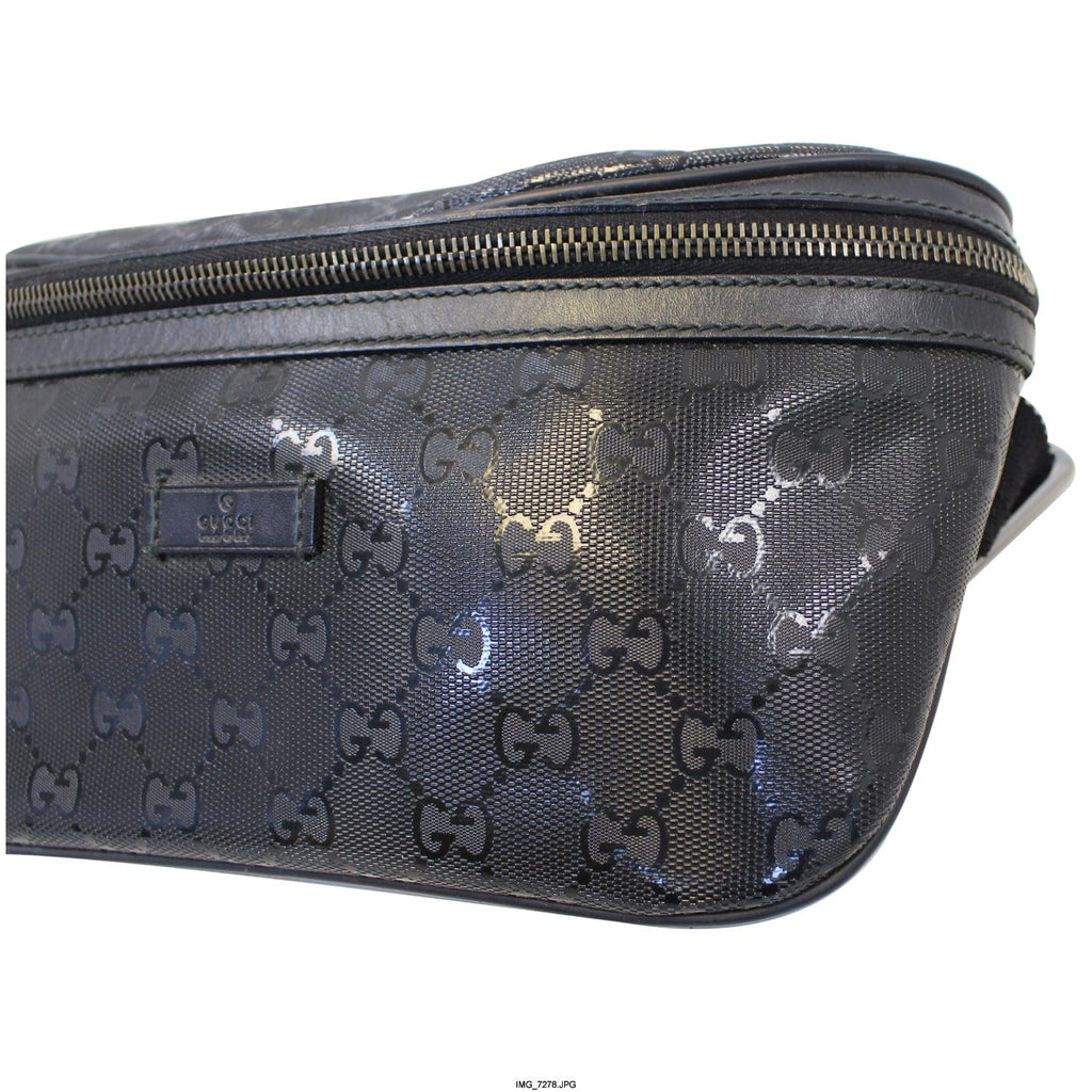 GUCCI Gucci Imprime Monogram Waist Bum Bag Black 233269