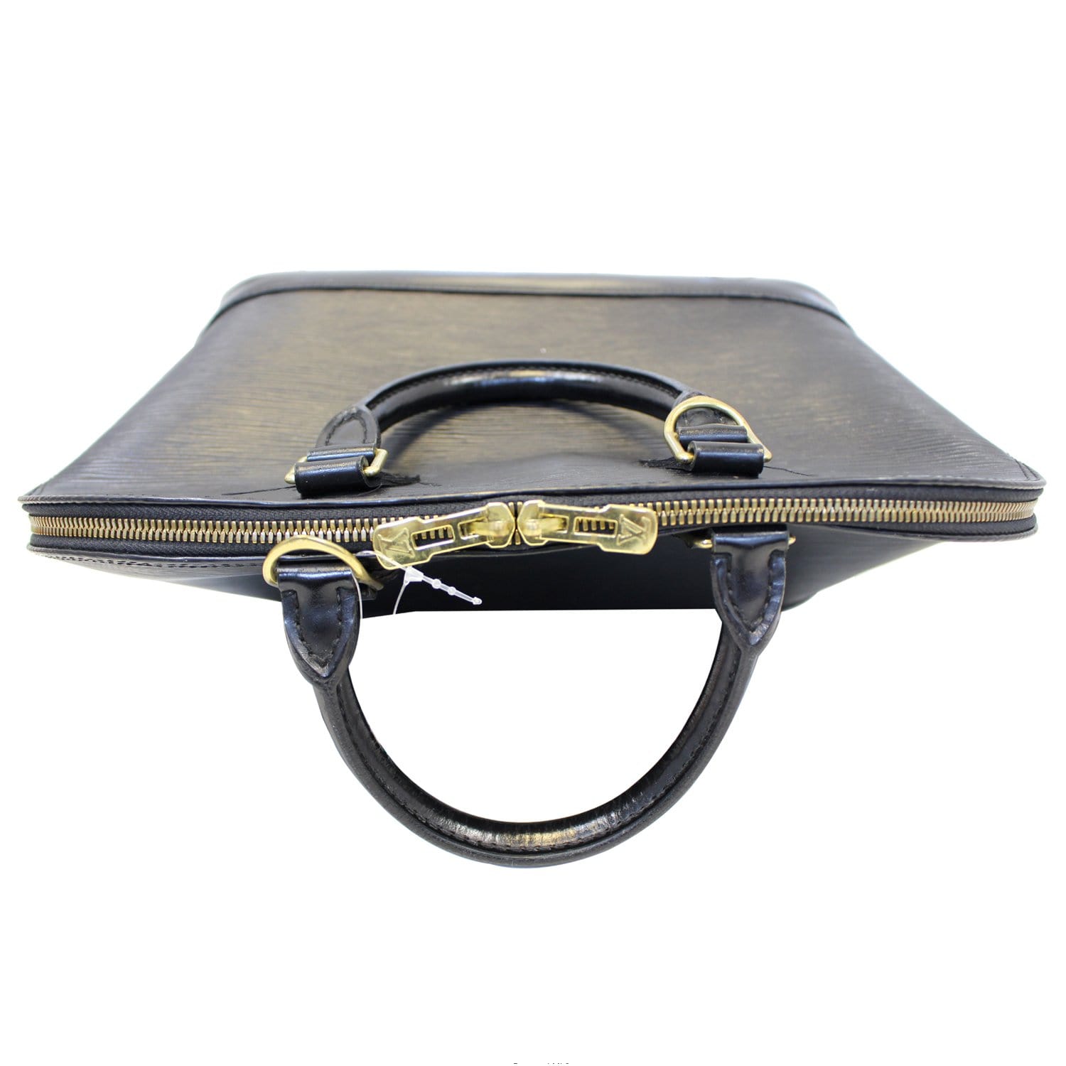 LOUIS VUITTON Alma PM Epi Leather Satchel Bag Black