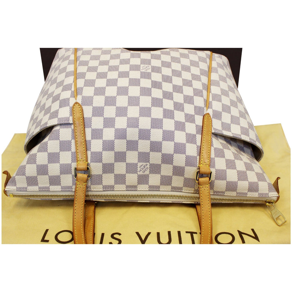 LOUIS VUITTON Totally MM Damier Azur Shoulder Handbag