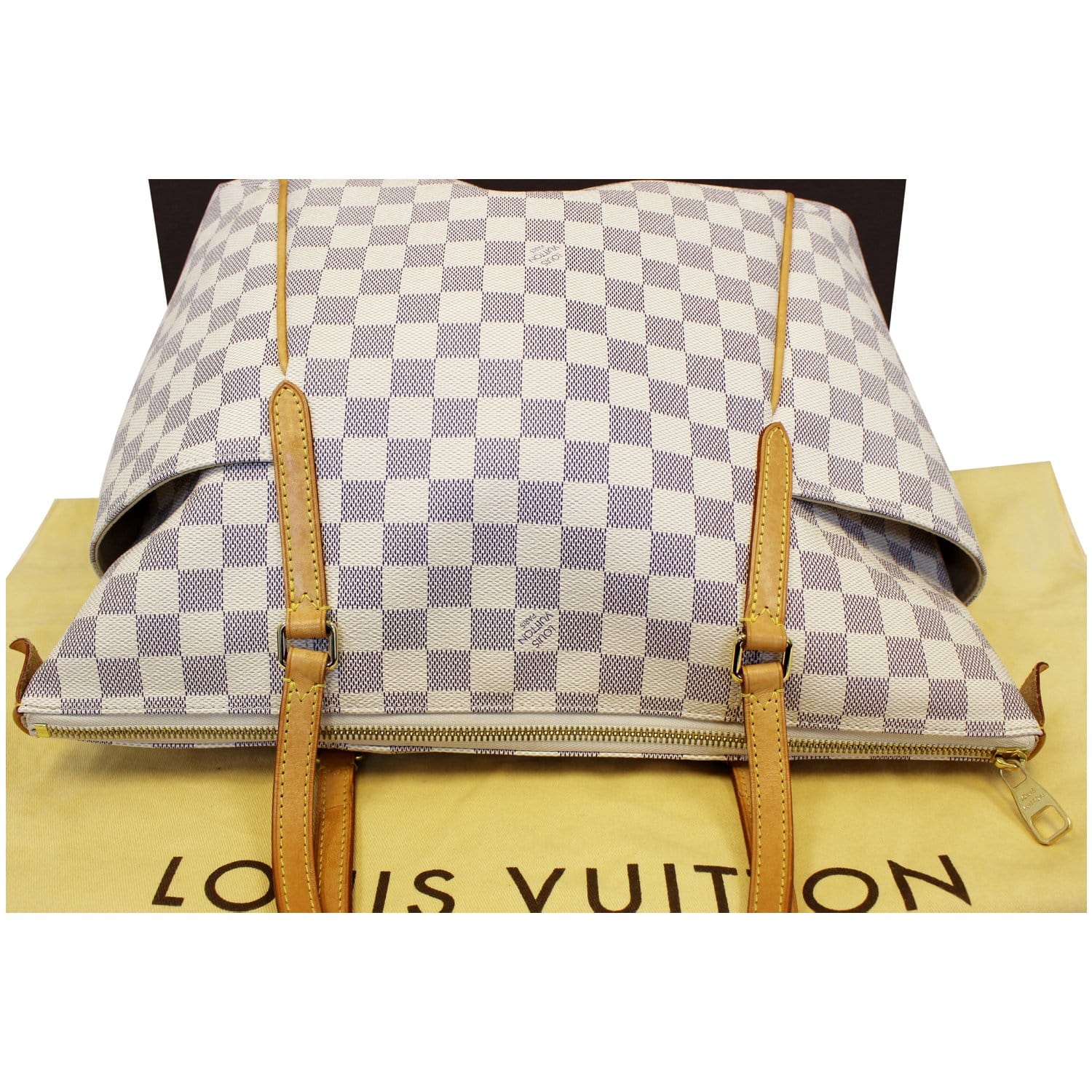 LOUIS VUITTON Totally MM Damier Azur Shoulder Handbag