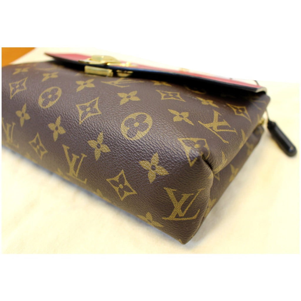 LOUIS VUITTON Saint Placide Monogram Canvas Shoulder Crossbody Bag Cerise