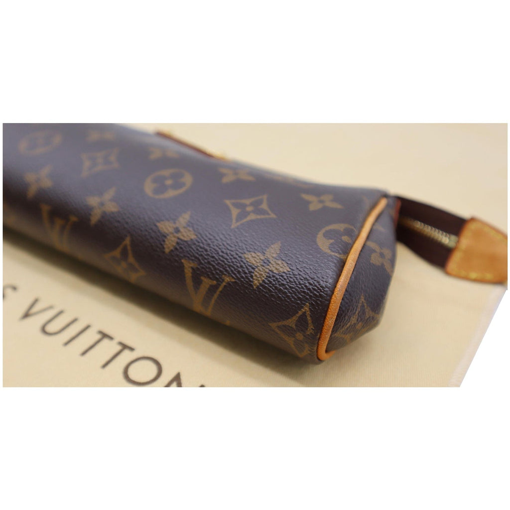 LOUIS VUITTON Eva Monogram Canvas Pochette Crossbody Bag Brown