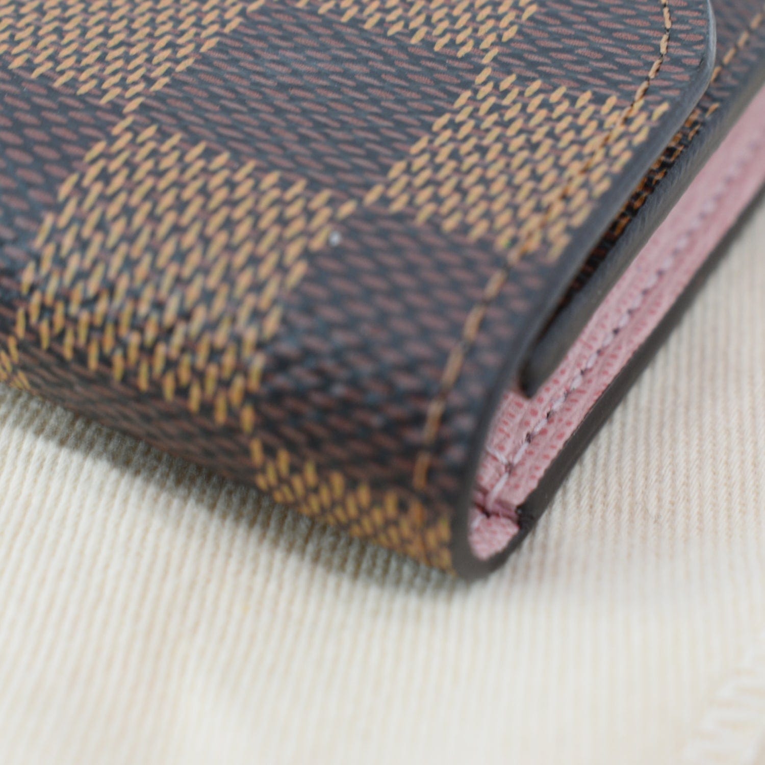 LOUIS VUITTON Rosalie Monogram Canvas Coin Wallet Rose Ballerine