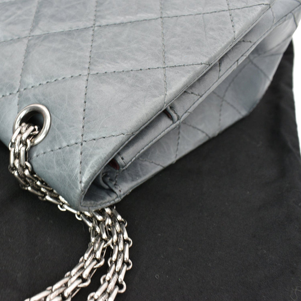 Chanel 50th Anniversary 2.55 Reissue 228 Quilted Aged  Shoulder Bag Grey