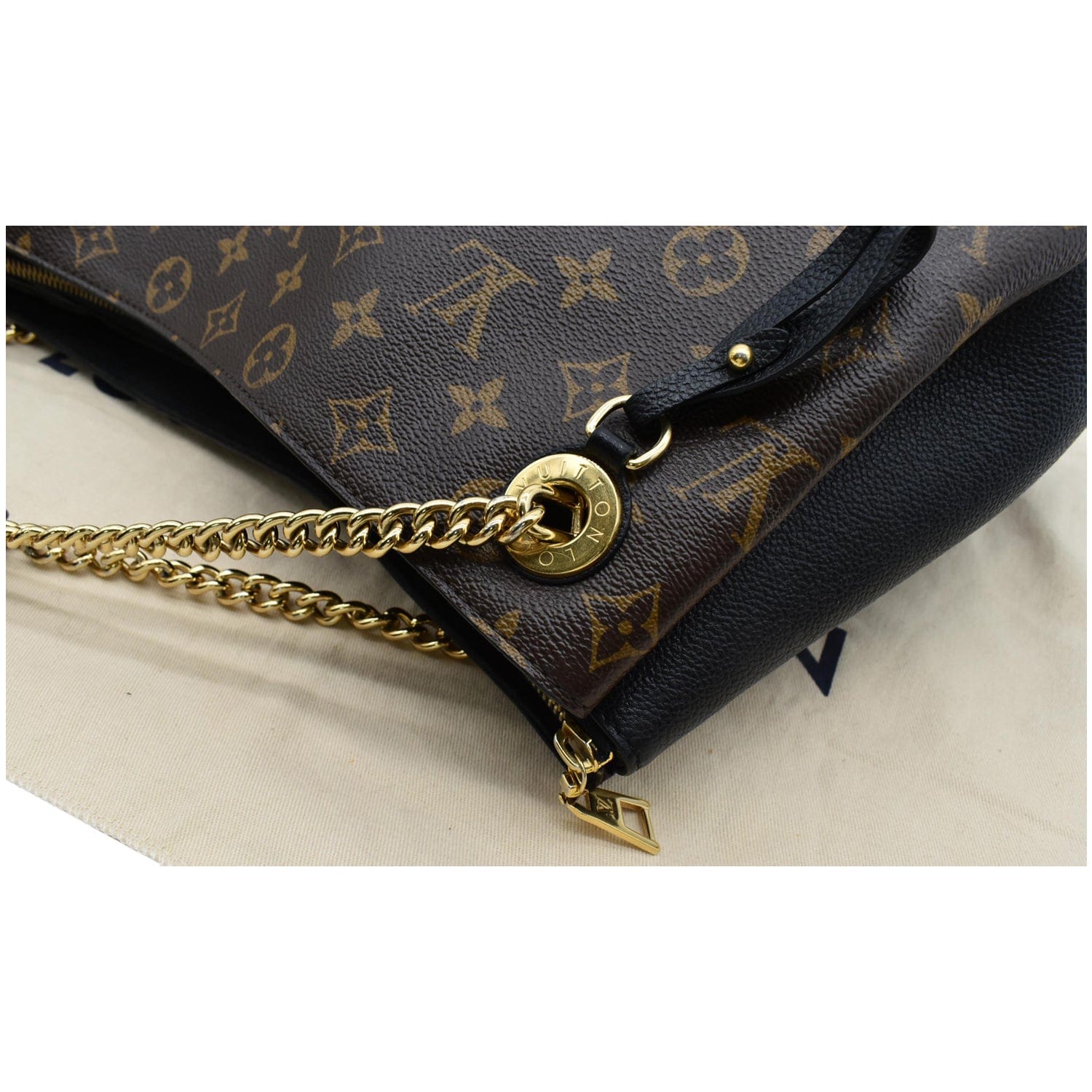 LOUIS VUITTON Surene MM Monogram Canvas Shoulder Bag Black