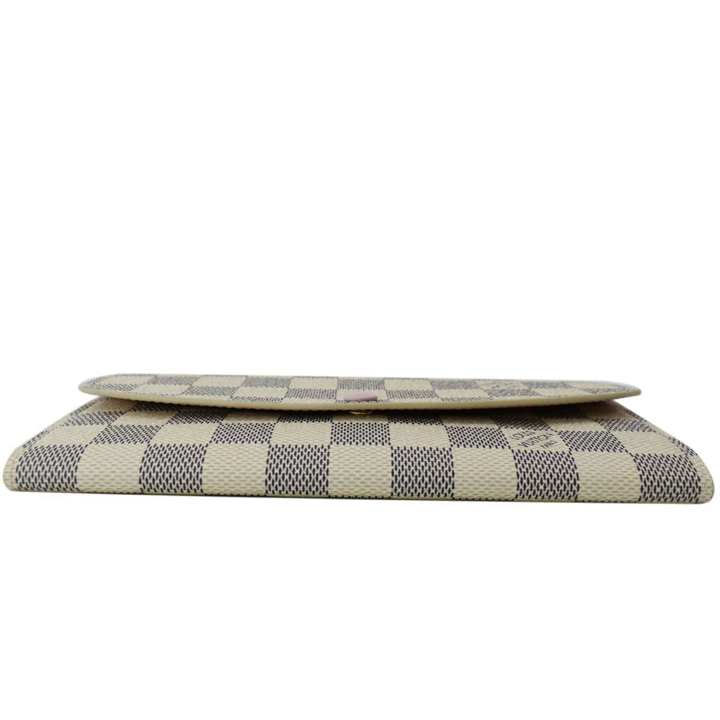 LOUIS VUITTON Sarah Damier Azur Wallet White