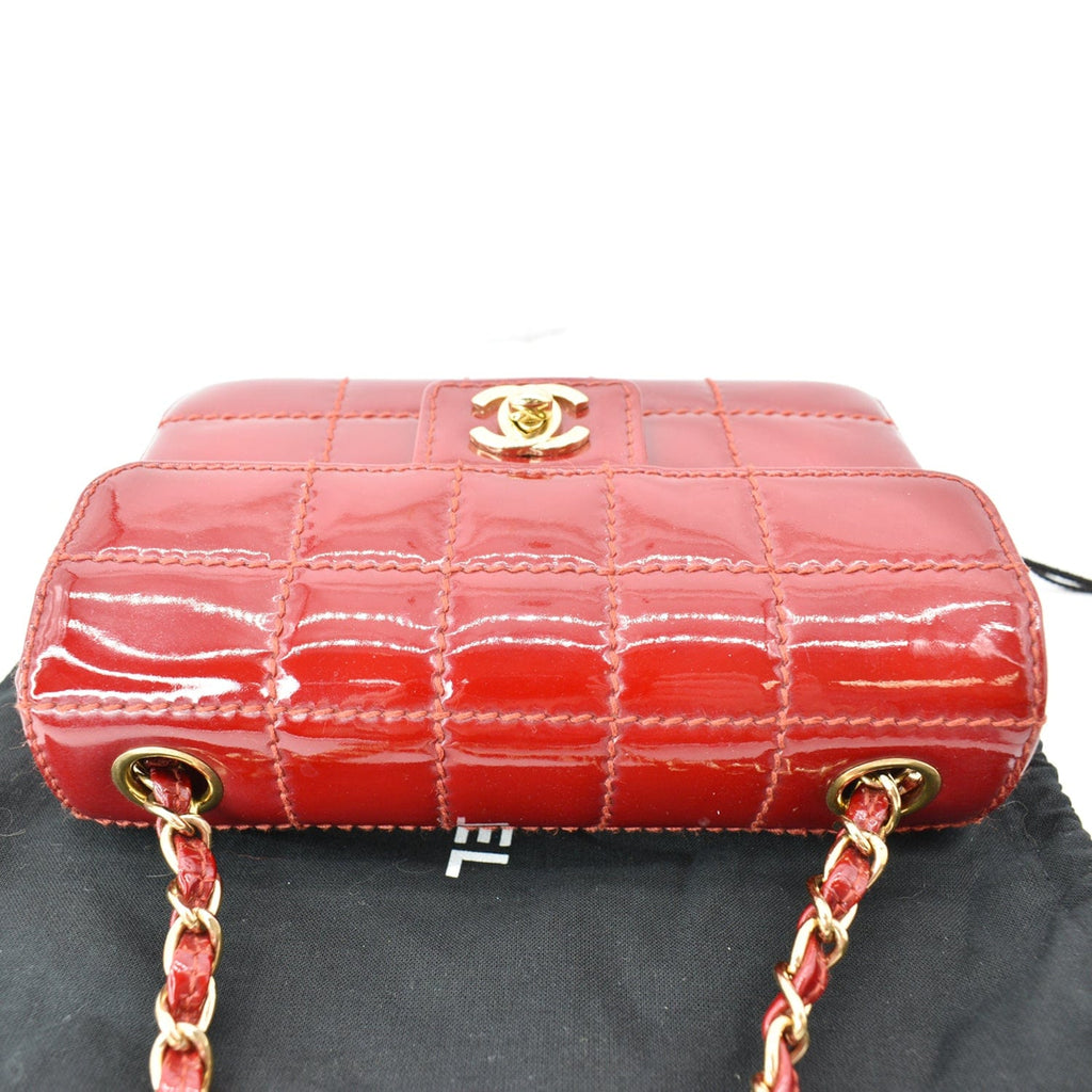 Chanel Chocolate Bar Small New 1:1 Rep Leather Flap Shoulder Bag Red