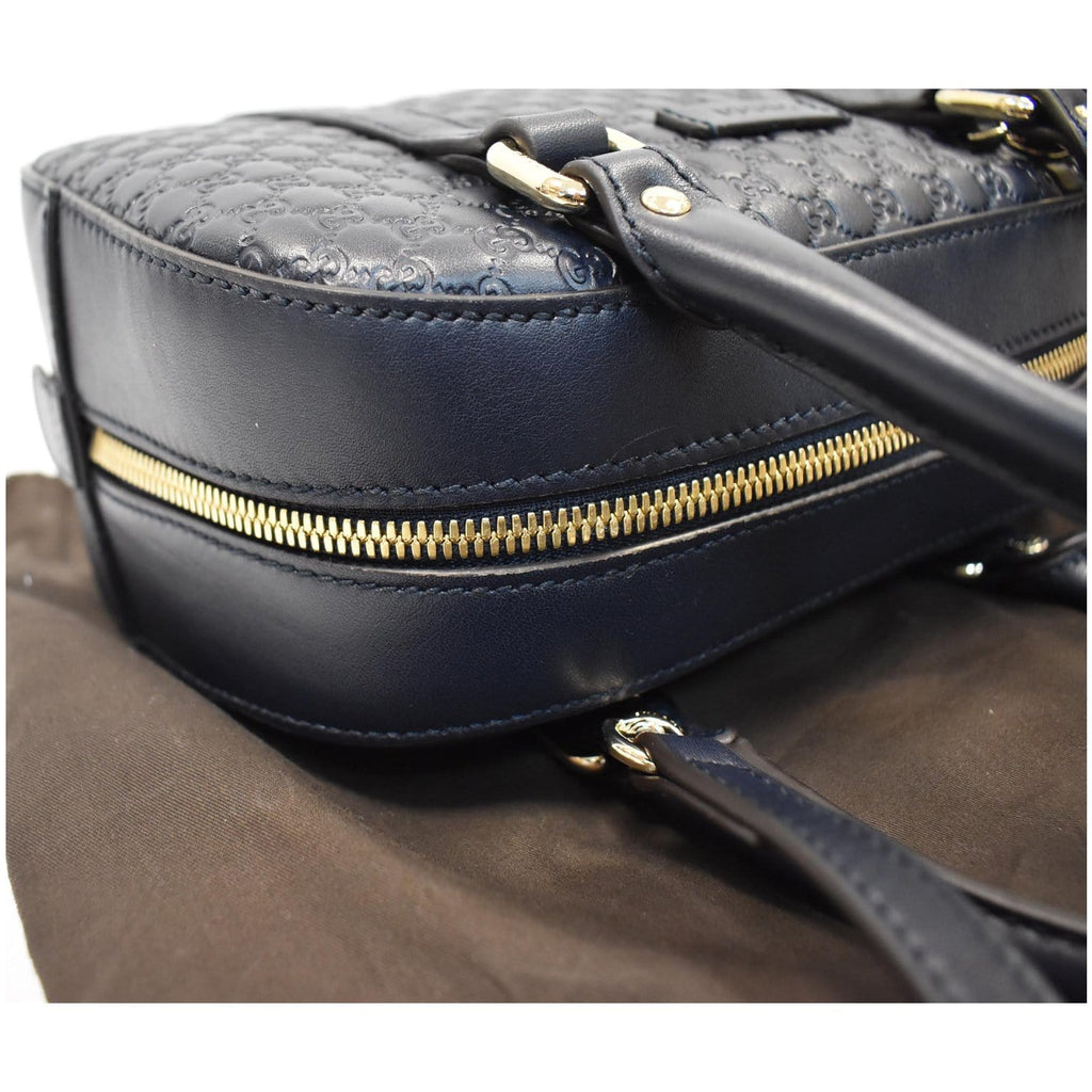 GUCCI Microguccissima Small Leather Crossbody Bag Blue 510289