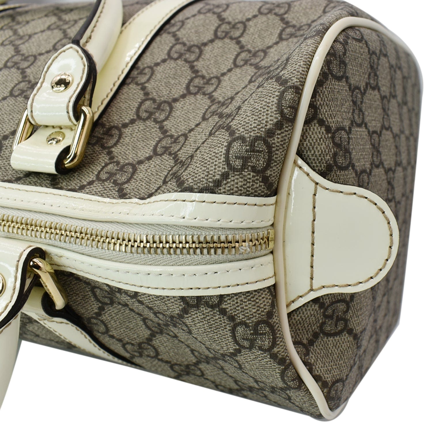 GUCCI Gucci Plus Joy Monogram Canvas Boston Bag Beige 193603