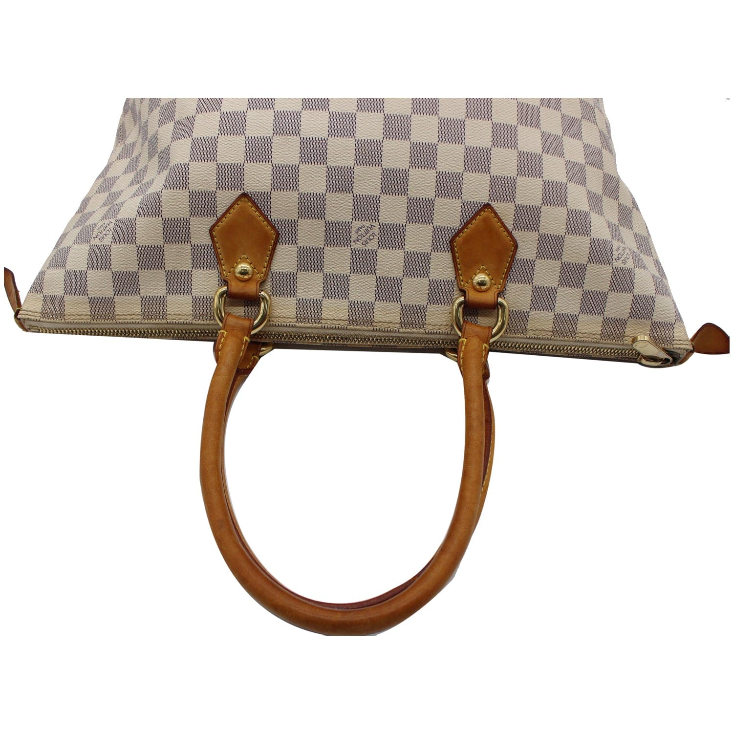 LOUIS VUITTON Saleya MM Damier Azur Tote Bag White