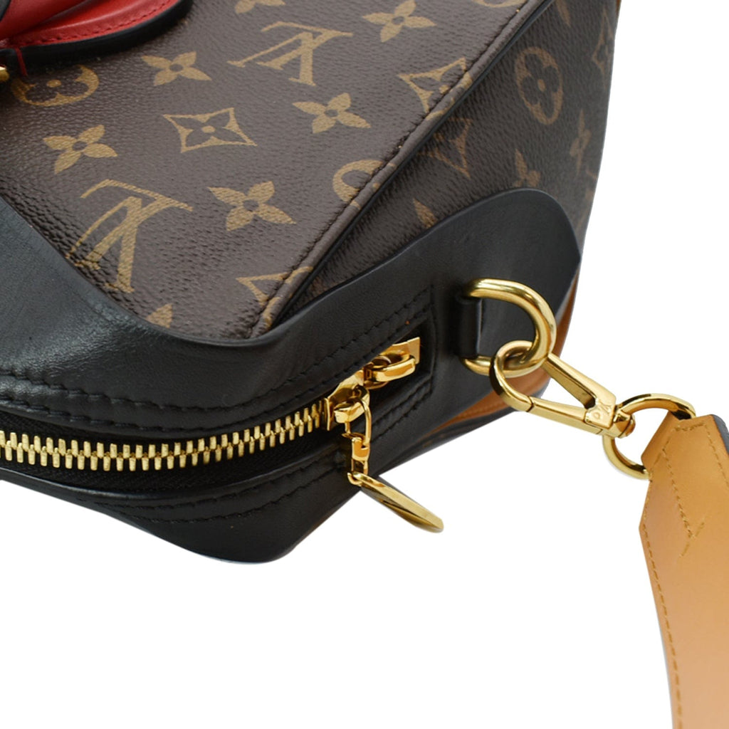 LOUIS VUITTON Tuileries Monogram Canvas Tote Shoulder Bag Brown