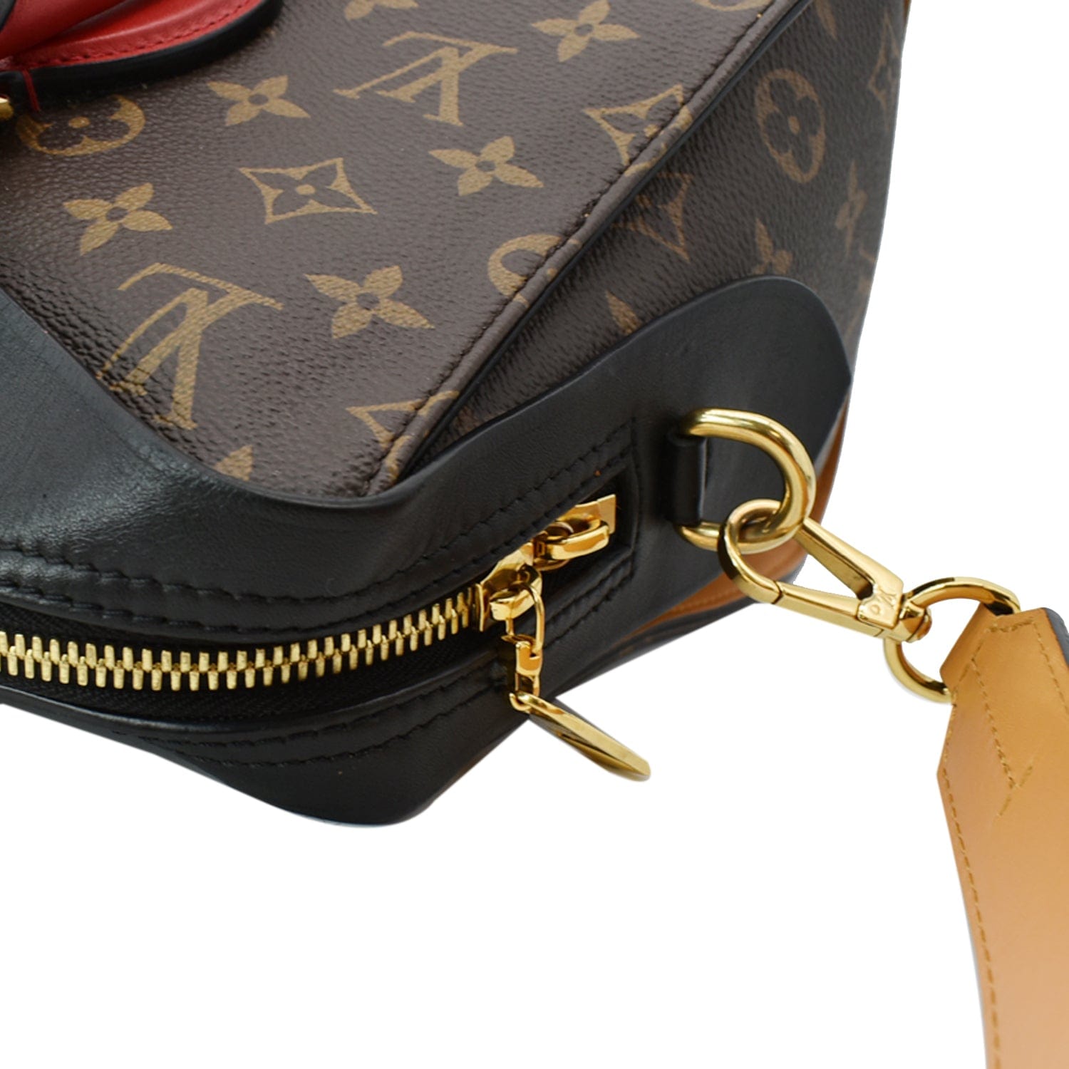 LOUIS VUITTON Tuileries Monogram Canvas Tote Shoulder Bag Brown