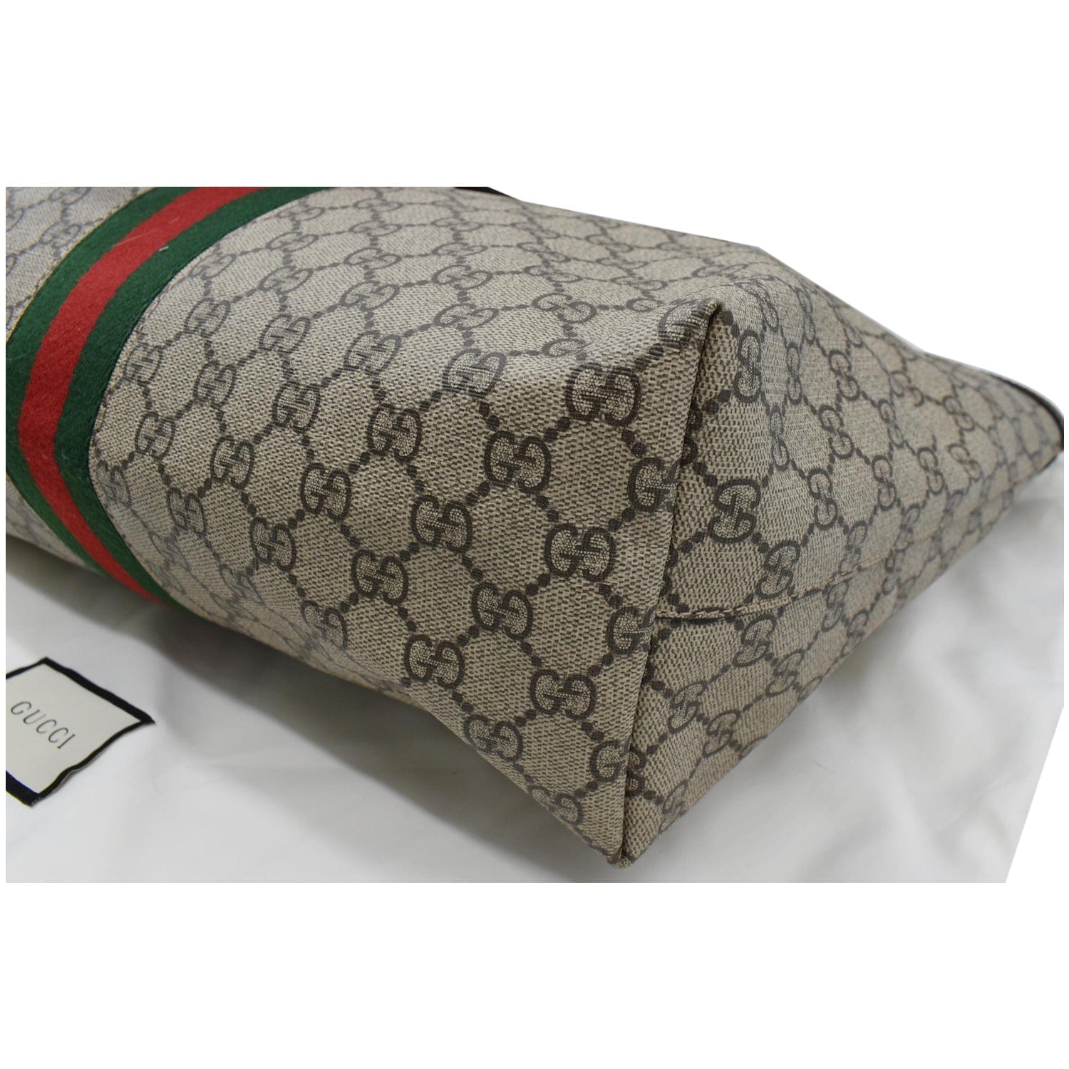 GUCCI Ophidia Medium Gucci Supreme Canvas Tote Bag Beige 631685