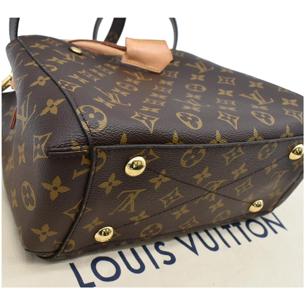 LOUIS VUITTON Montaigne BB Monogram Canvas Satchel Bag Brown