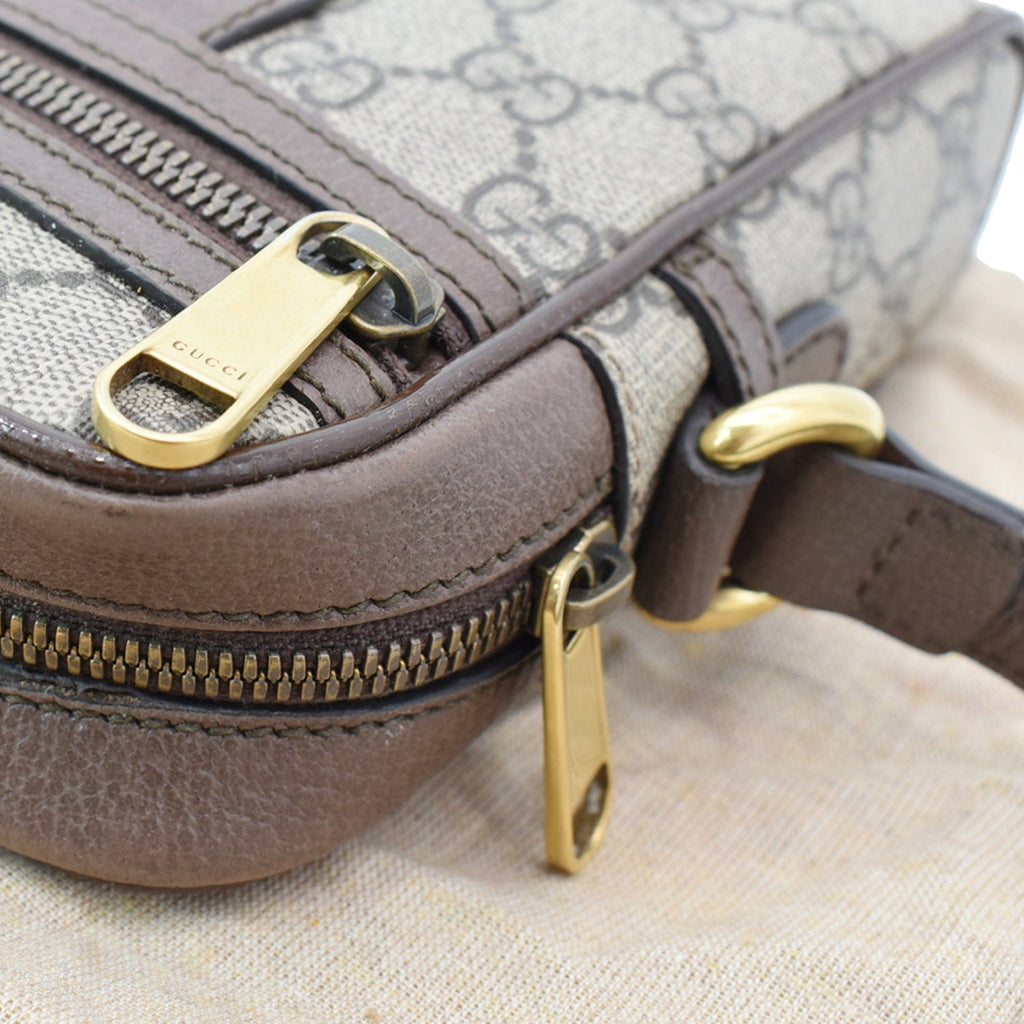 GUCCI Ophidia Gucci Supreme Canvas Shoulder Bag Beige 598127