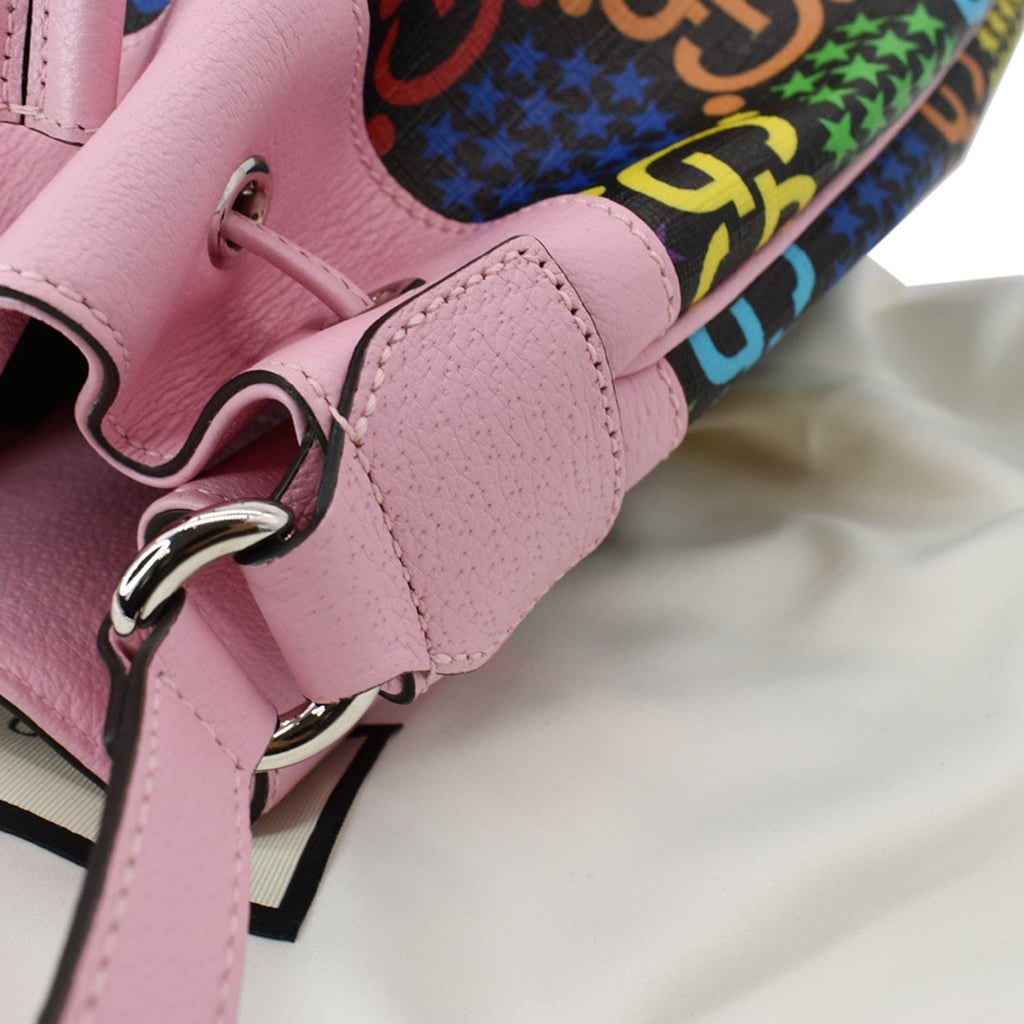 GUCCI Gucci Psychedelic Leather Bucket Shoulder Bag Multicolor 598149