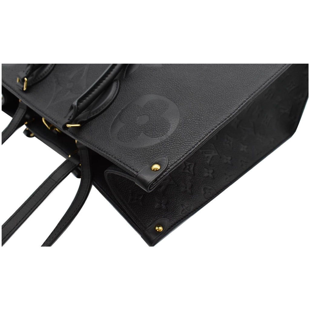 LOUIS VUITTON Onthego GM Monogram Empreinte Leather Tote Bag Black - Hot Deals