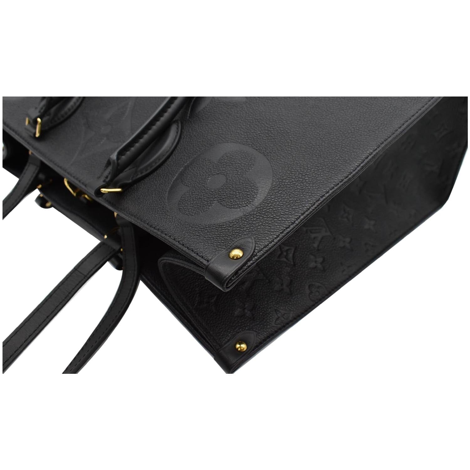 LOUIS VUITTON Onthego GM Monogram Empreinte Leather Tote Bag Black - Hot Deals