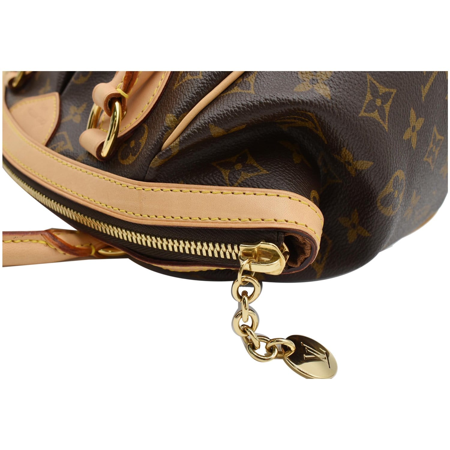 LOUIS VUITTON Tivoli PM Monogram Canvas Shoulder Bag Brown