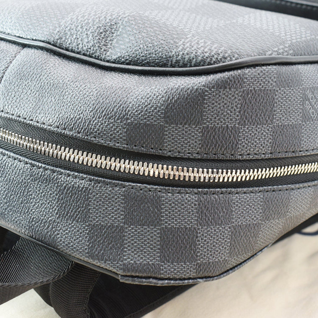 LOUIS VUITTON Campus Damier Graphite Canvas Backpack Bag Gray