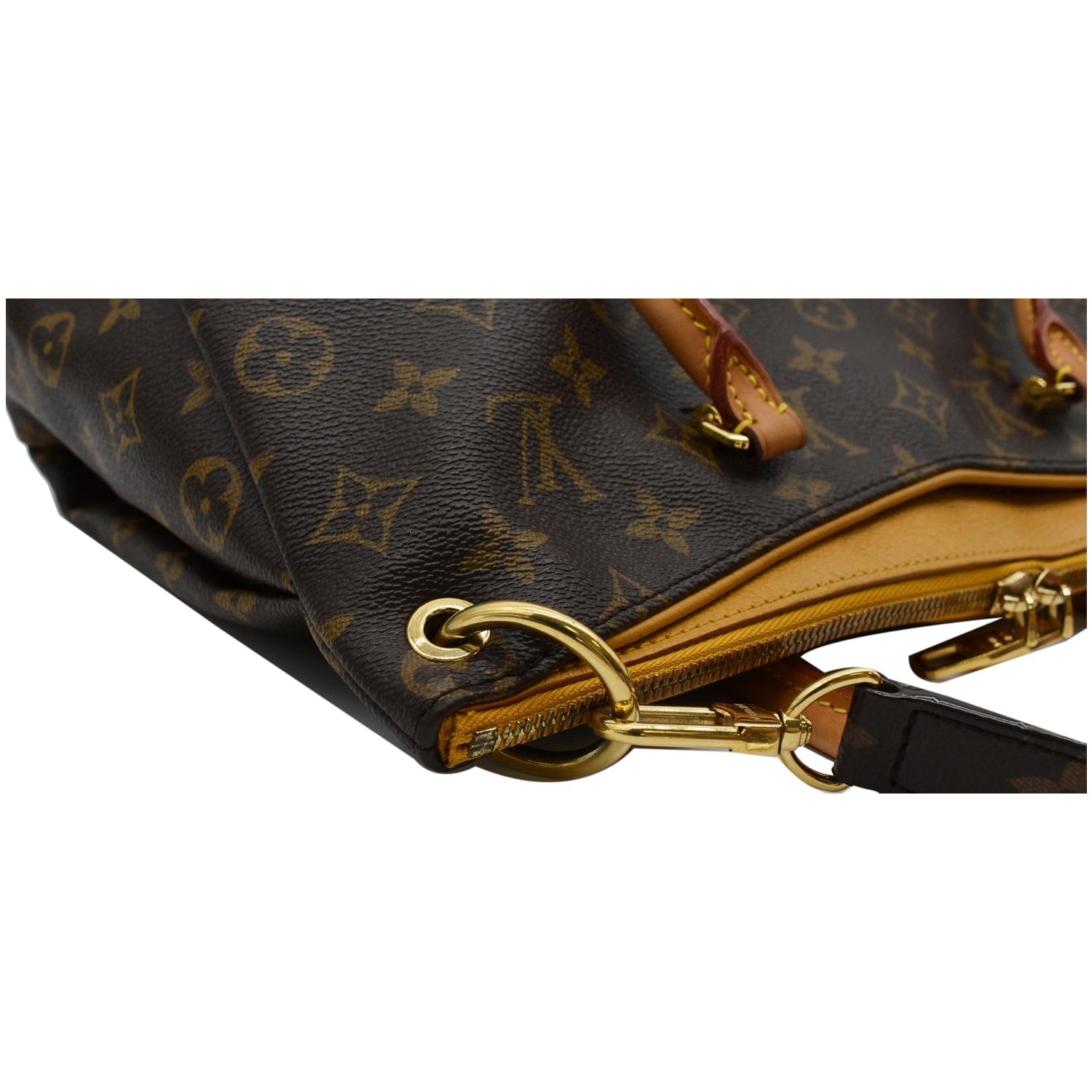 LOUIS VUITTON Pallas MM Monogram Canvas Shoulder Bag Brown