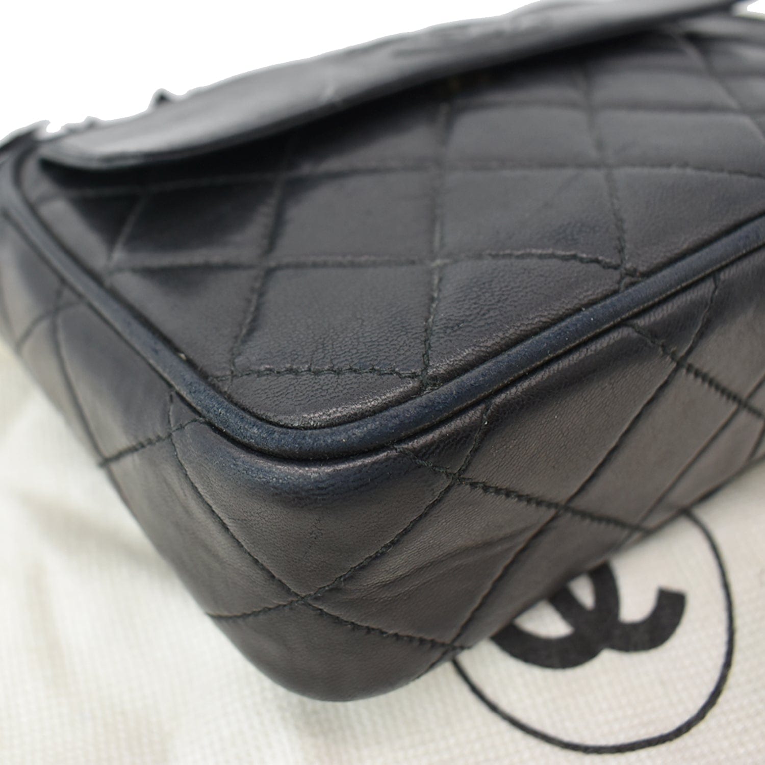 Chanel   Leather Camera Shoulder Bag Black