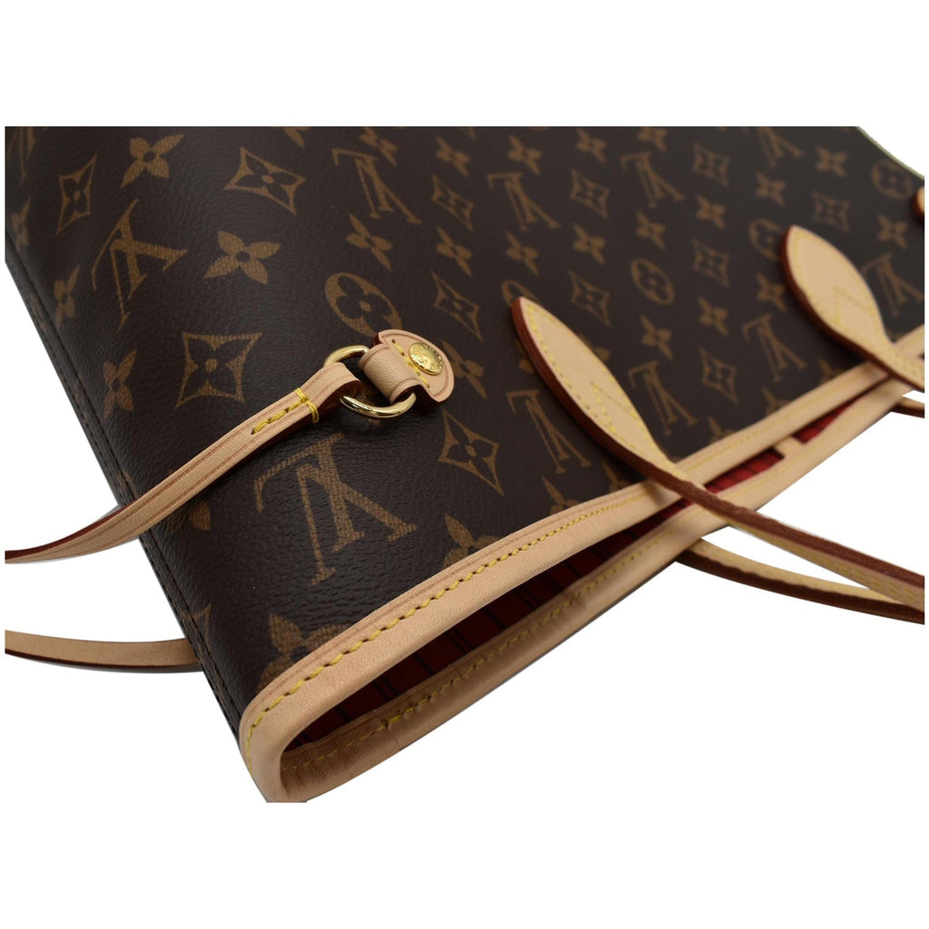 LOUIS VUITTON Neverfull MM Monogram Canvas Tote Bag Brown