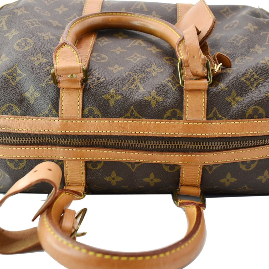 LOUIS VUITTON  Sac Sport Monogram Canvas Boston Travel Bag Brown