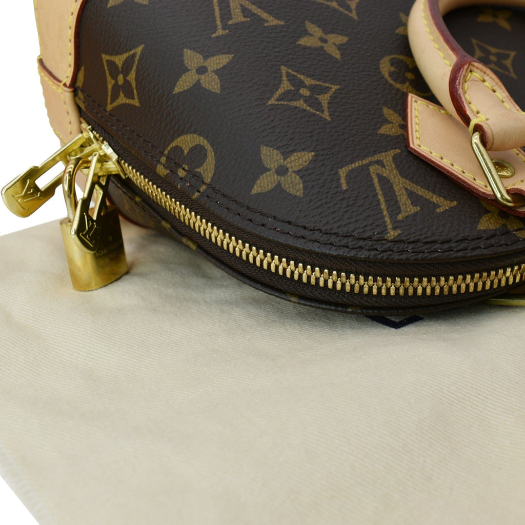 LOUIS VUITTON Alma BB Monogram Canvas Satchel Crossbody Bag Brown