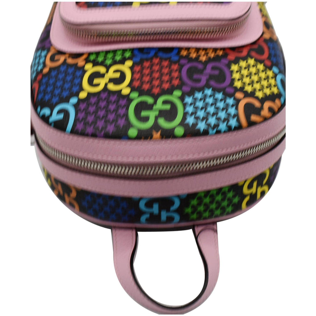 GUCCI Psychedelic Gucci Supreme Monogram Canvas Backpack Bag Multicolor 601296
