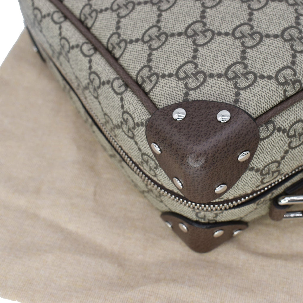 GUCCI Gucci Supreme Monogram Canvas Shoulder Bag Beige 626363