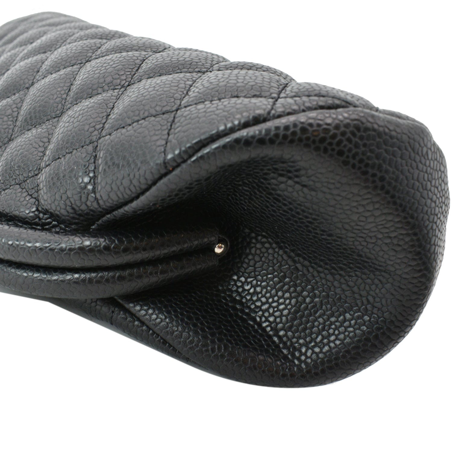 Chanel Timeless Caviar Quilted Leather Clutch Black