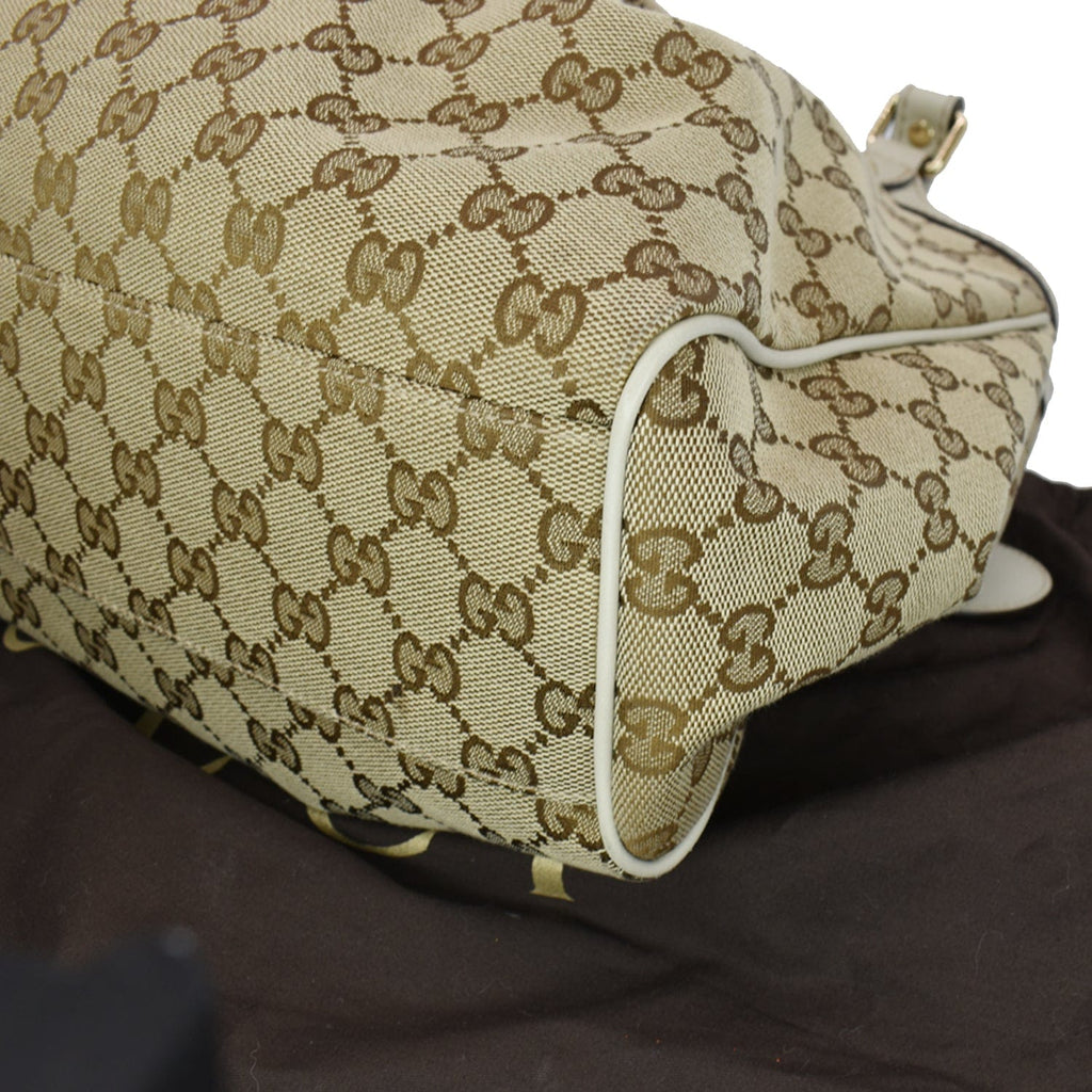 GUCCI Sukey Medium Gucci Canvas Tote Bag Beige 211944