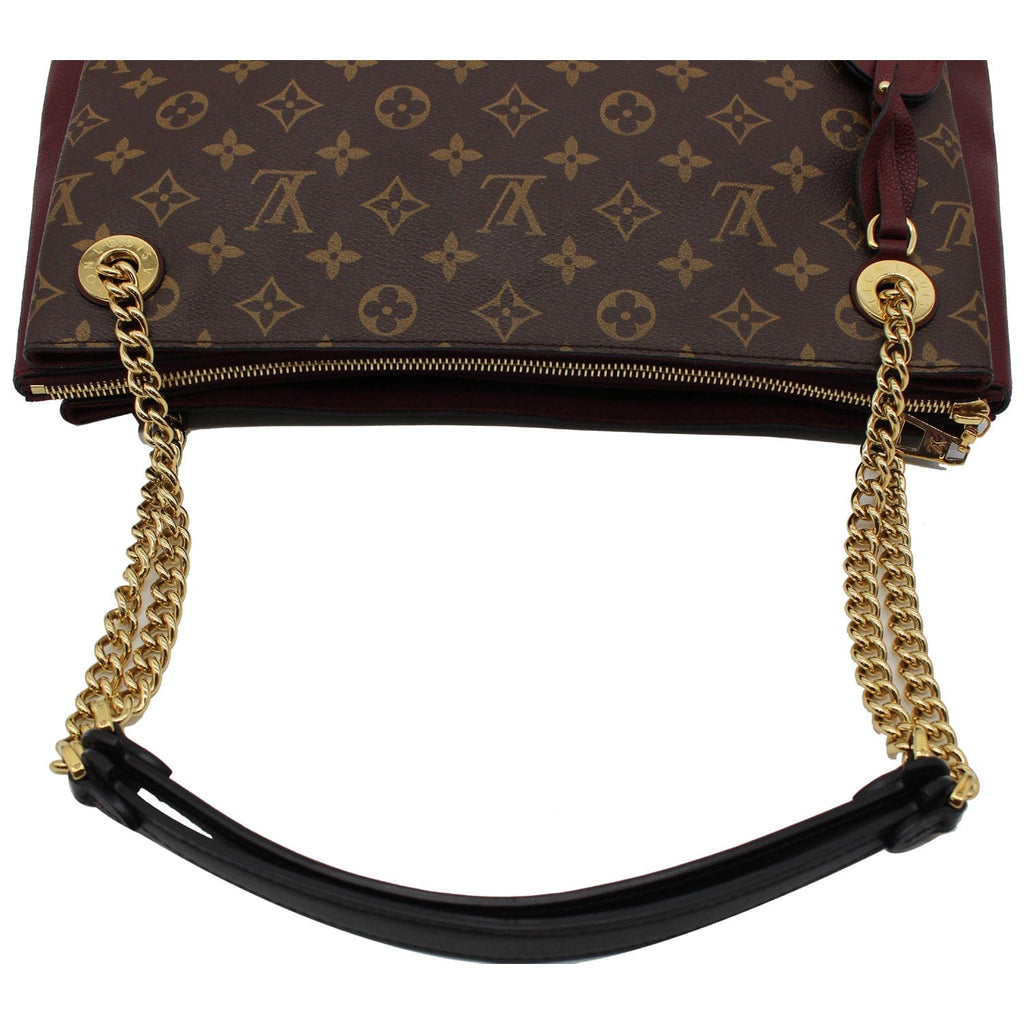 LOUIS VUITTON Surene MM Monogram Canvas Shoulder Bag Bordeaux