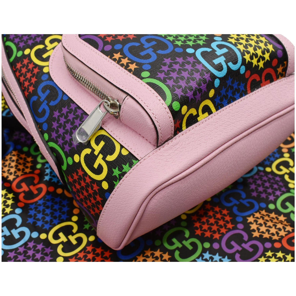 GUCCI Psychedelic Gucci Supreme Monogram Canvas Backpack Bag Multicolor 601296