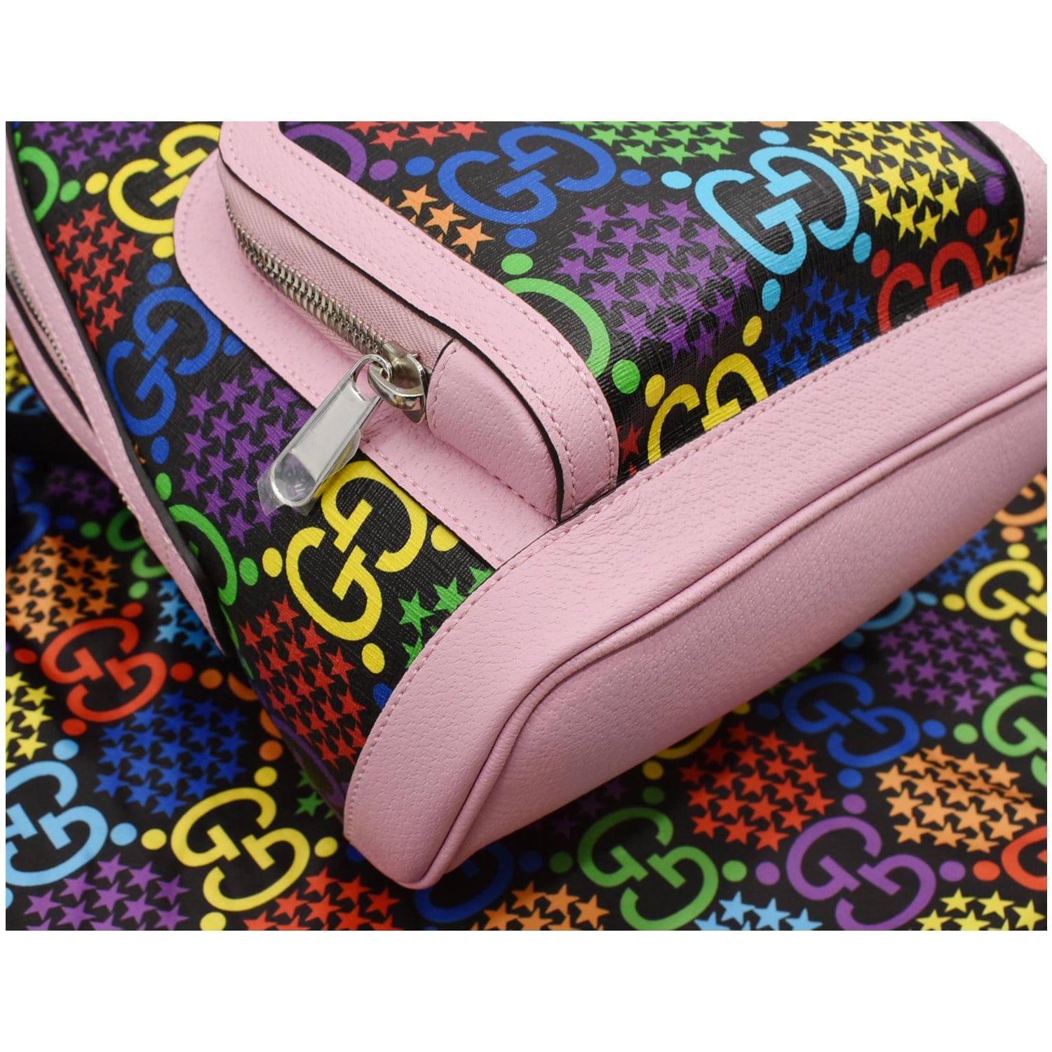 GUCCI Psychedelic Gucci Supreme Monogram Canvas Backpack Bag Multicolor 601296