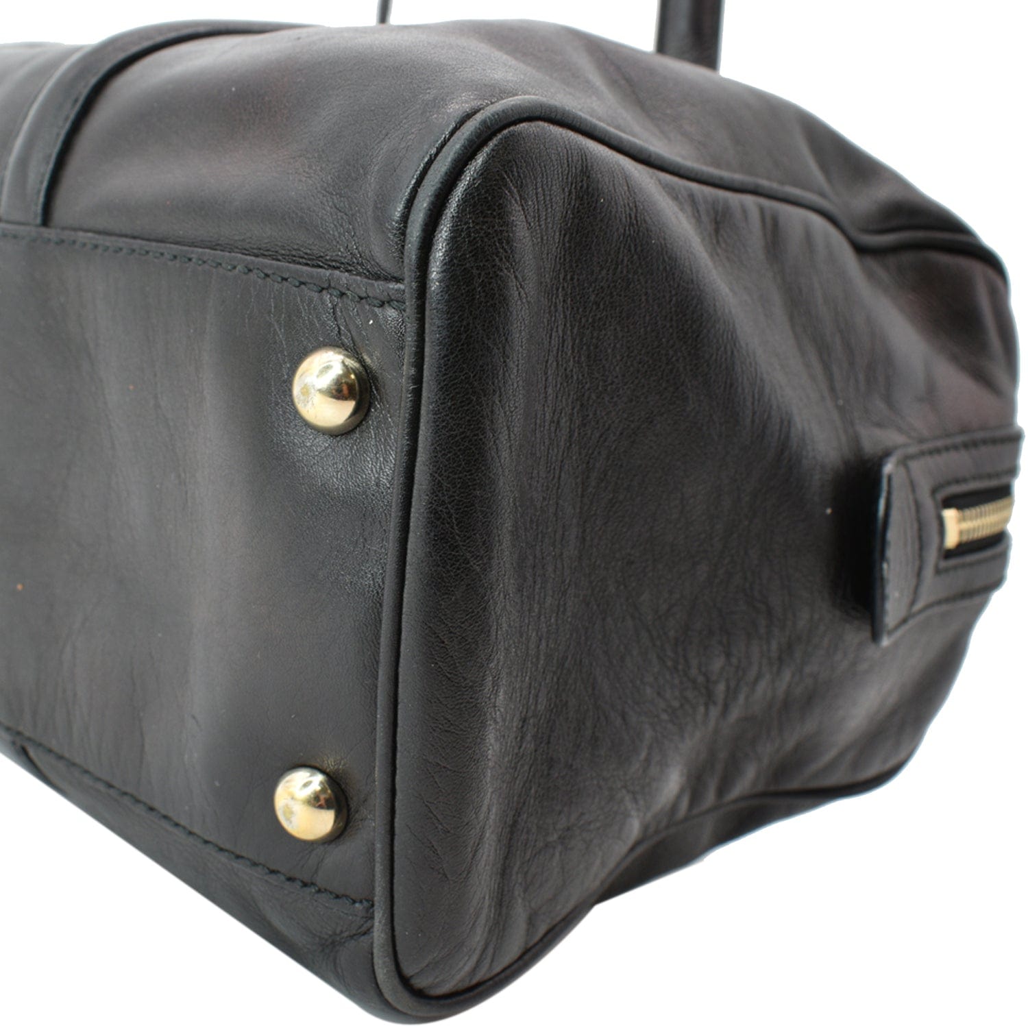 GUCCI Britt Leather Satchel Bag Black 170010