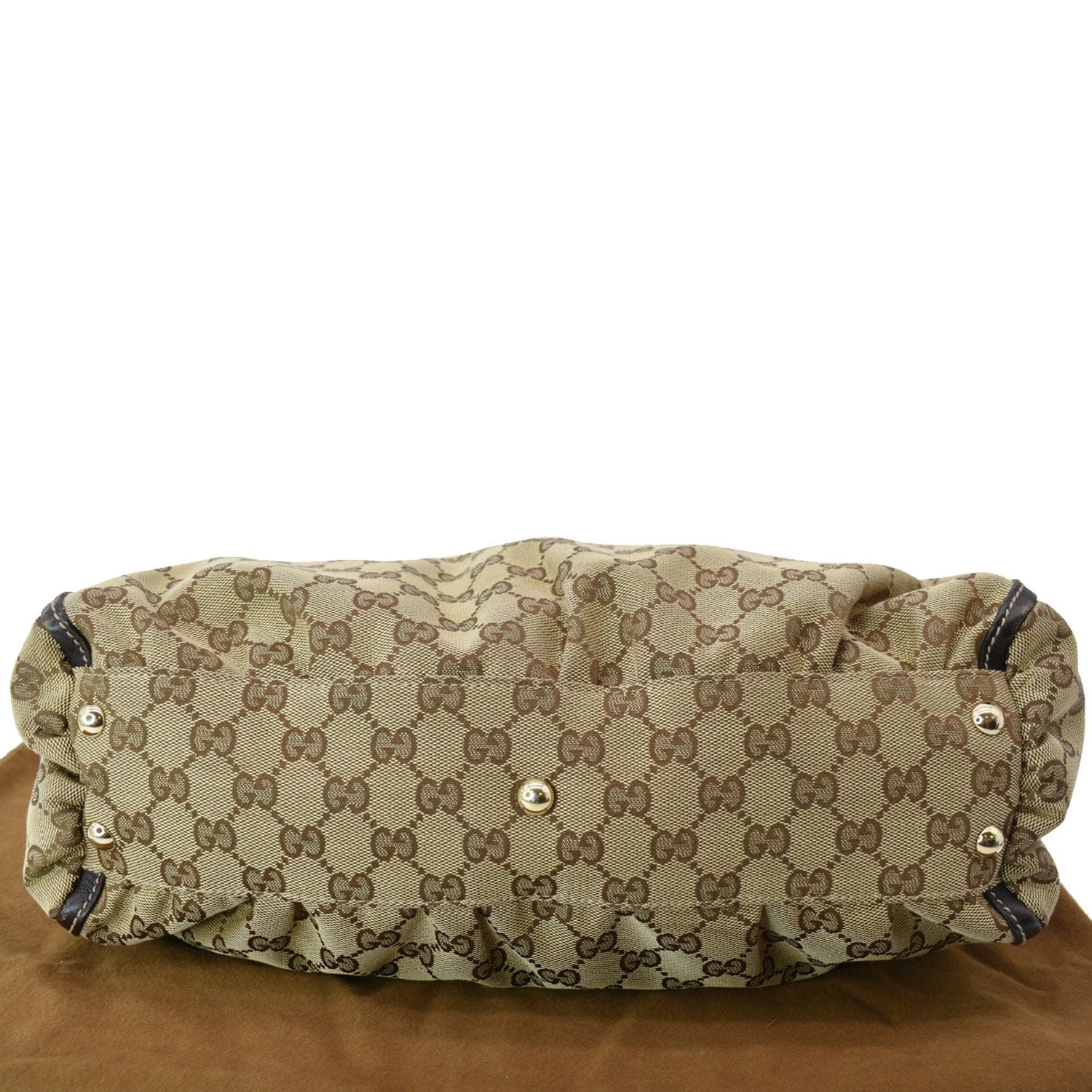 GUCCI D Ring Gucci Canvas Tote Bag Beige 189831
